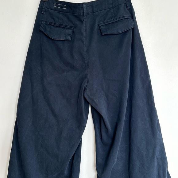 Sofie Wide Leg Cotton Chino In Navy - Picture 9 of 13